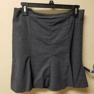 Grey half pleated mini-skirt